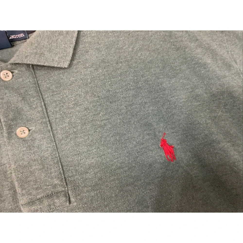 Polo Ralph Lauren Shirt Mens XXL Forest Green Cotton Short Sleeves Red Pony Logo